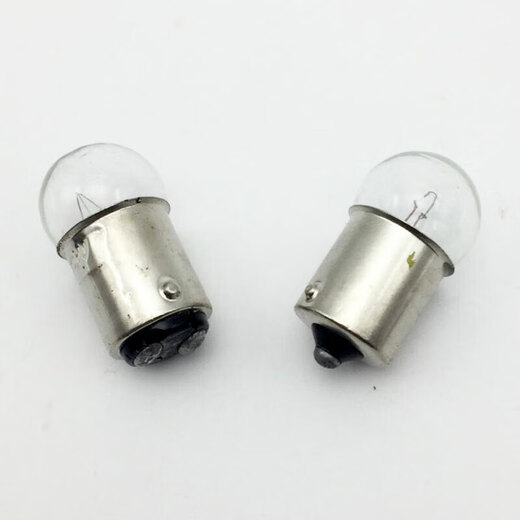 B15 round head alarm indicator bulb small lamp bead bayonet single and double contacts 6V12V36V24V30V36V5W10W single point 6V double point 12V10W ordinary other warm yellow