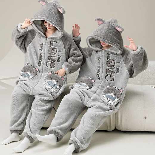 Junge Liebeswörter Pyjama für Männer und Frauen Paare Korallen Samt Herbst und Winter plus Samt verdickte große Größe von Jugendlichen Casual Home Clothing-Anzüge von YPF3890 Frauen M-Größe (80-100jin [Jin gleich 0,5 kg]))