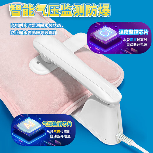 ROCKSPACE Doraemon co-branded hot water bottle, rechargeable hand warmer, waterless hot water bottle, hand warmer bag for girlfriend, wife, baby warmer, new year birthday gift for boyfriend and girlfriend, pink double-sided warm velvet | safe and explosion-proof