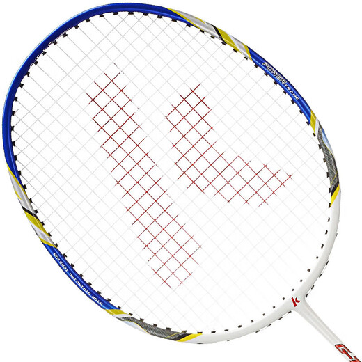 川崎（KAWASAKI）羽毛球拍双拍超轻碳素中杆对拍KD-1蓝红（已穿线+6球+手胶+拍包）