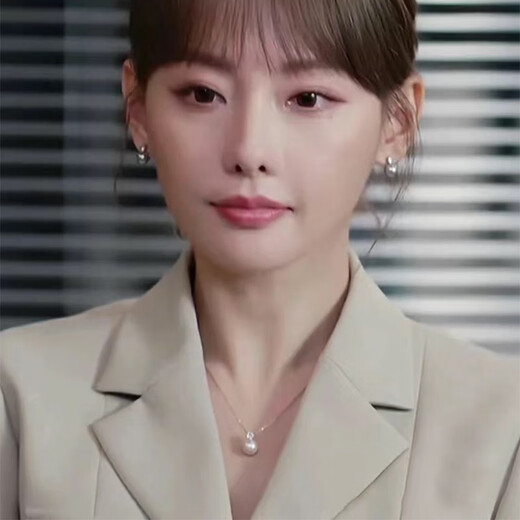 Fat Donglai's same Tahitian black pearl pendant S925 silver Zhenduo hemp gray Princess Diana pearl necklace for women black single silver necklace pearl white total length about 46.5cm