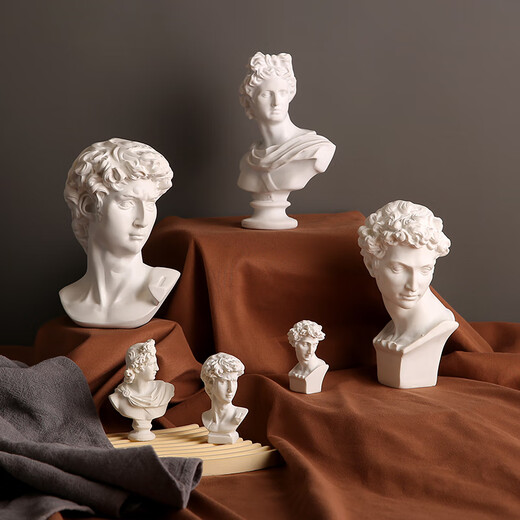 Nordic imitation plaster head figure Venus David statue mini resin sculpture art decoration small ornaments Apollo mini model