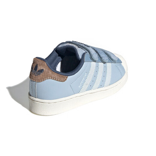 阿迪达斯 （adidas）童鞋24秋儿童三叶草牛仔拼接贝壳头小白鞋男女小童运动板鞋IH3290 IH3291 28 码/10k/脚长16.5cm