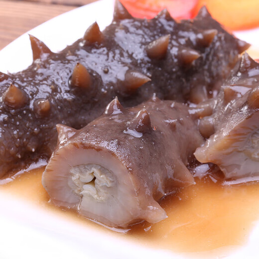 Guanshentang Dalian ready-to-eat sea cucumber 1Jin Jin is equal to 0.5kg 5-7 pieces Frozen sea cucumber seafood simple package more than 85% solid content