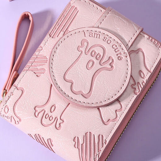 鹰倪卡包一折款学生多功能多卡位大容量零钱包女2024新款小众设计小精 【桃桃乌龙】-温柔端庄