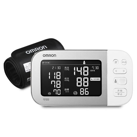 欧姆龙（OMRON）示波法电子血压计欧姆龙 原装柯氏音法家用血压测量仪 原装进口丨J753+电源+收纳包