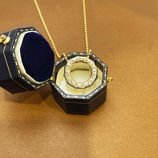 MISS high-end jewelry 18K gold diamond ring pendant original designer Italian craftsmanship simple and versatile 18K gold diamond ring pendant