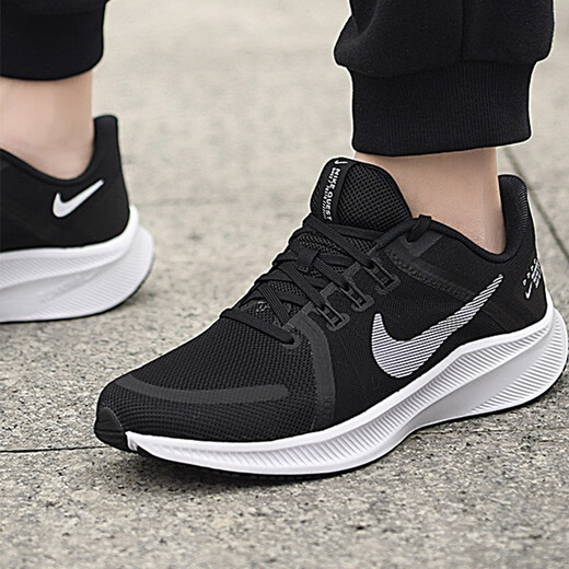 Nike (Nike) Offizieller Website-Geschäft Herrenschuhe 24 Sommer neue Sportschuhe Flex Rn Mesh Atmungsfreie leichte schockabsorbierende Laufschuhe DA1105-006/Quest4/Schwarz und Weiß 40