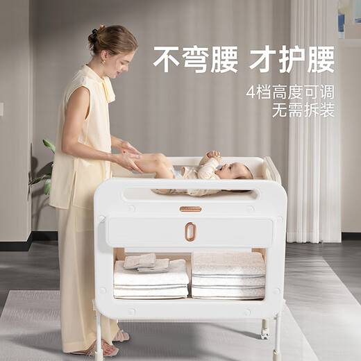 Hagaday Hakada Première éveil d'éveil à couches pour bébé Table d'infirmières Table de la couche de nouveau-née multi-fonctionnaire [Basique] Table des soins infirmiers + coton coton