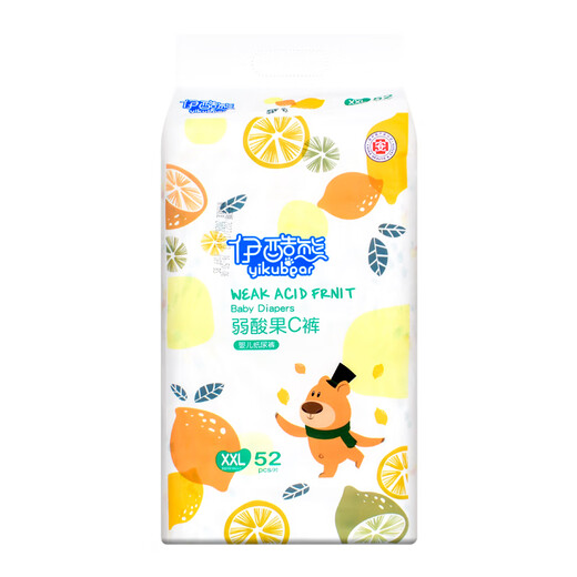 Iku Bear baby diapers are skin-friendly, hip-protecting, skin-care, ultra-thin baby diapers, soft and comfortable, growing pants, one-piece toddler pants, pull-up pants, L size, 60 pieces, small underwear, 1 pack