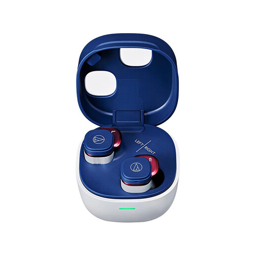 Audio-Technica ATH-SQ1TW2 Bluetooth Wireless Headphones True Wireless Headphones Wireless Charging IP5X* Waterproof Navy Blue