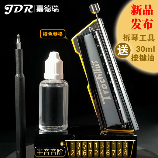 JDR Hummingbird TROCHILUS new 10-hole blues chromatic harmonica with buttons, so you no longer have to worry about pressing notes Chromatic Scale - Yellow + 10 Big Gift Packs C Key