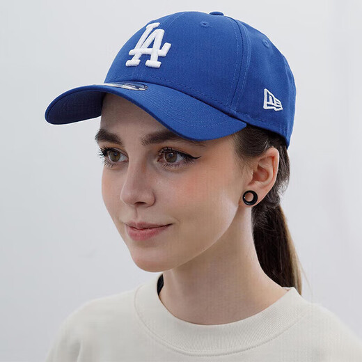 NEW ERA纽亦华棒球帽鸭舌帽 9FORTY系列男女情侣同款MLB刺绣弯檐遮阳帽子 洛杉矶道奇队 11405492-深蓝