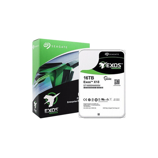 希捷（SEAGATE）企业级硬盘 16TB 256MB 7200RPM CMR垂直 SATA 希捷银河Exos X18系列 服务器硬盘ST16000NM000J