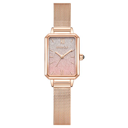 Burberry birthday gift for girls, girlfriends, wives and best friends, niche high-end exquisite ladies, practical and practical for New Year's Day, gradient pink mesh belt (necklace + bracelet + gift box)