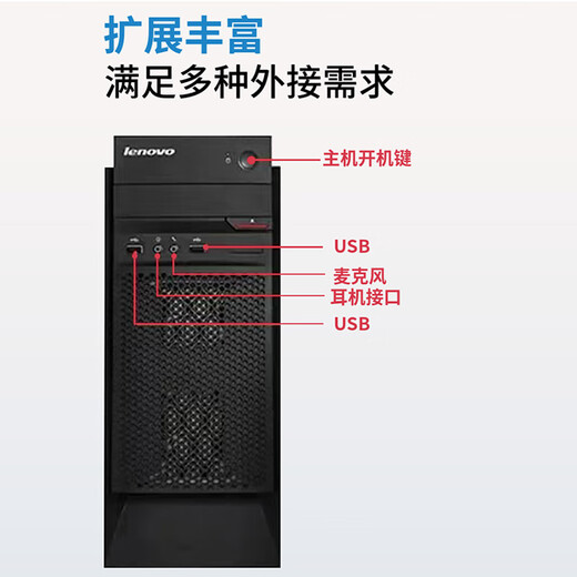 Lenovo (Lenovo) computadora de escritorio Lenovo de segunda mano host empresarial Intel Core i5 i7 pantalla independiente diseño de oficina clip juego host paquete completo 15 I5 4590/8G/120G+500 host único + cable de alimentación incluido