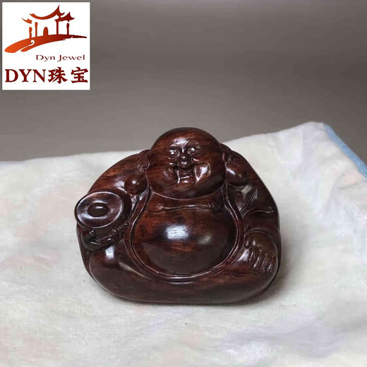 DYN正宗海南黄花梨木雕钱袋手把件紫油梨糠梨手工红木文玩收藏工艺品 2款貔貅长10.8宽5高5.3cm