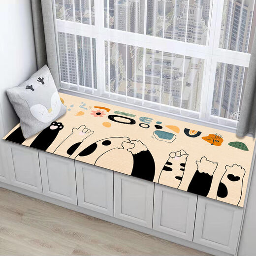 Feather pocket is suitable for all seasons, ins style bay window mat, balcony mat, tatami mat, bedroom floor mat, cute bedside blanket, can be cut and customized. Live image. 80X160 cm, suitable for all seasons, can be cut.