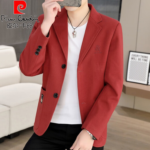 
Pierre cardin spring and autumn casual suits for men Korean style slim business single young men's suit jacket trend khaki 2XL 140-160Jin [Jin equals 0.5 kg]