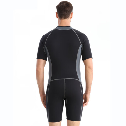 Sharbat men's swimsuit and wetsuit one-piece 1.5MM thickened cold-proof and warm freediving outdoor surfing suit snorkeling equipment gray 1.5MM L (recommended 110-130Jin Jin equals 0.5kg)