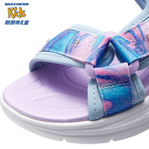 Skechers Skechers children's sandals summer girls flashing casual shoes sweet bright fashion princess shoes 303103L