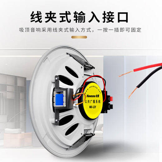 
Newmine R108 ceiling speaker set Bluetooth fixed pressure amplifier public broadcast home living room commercial conference store background speaker embedded hidden ceiling speaker one to eight