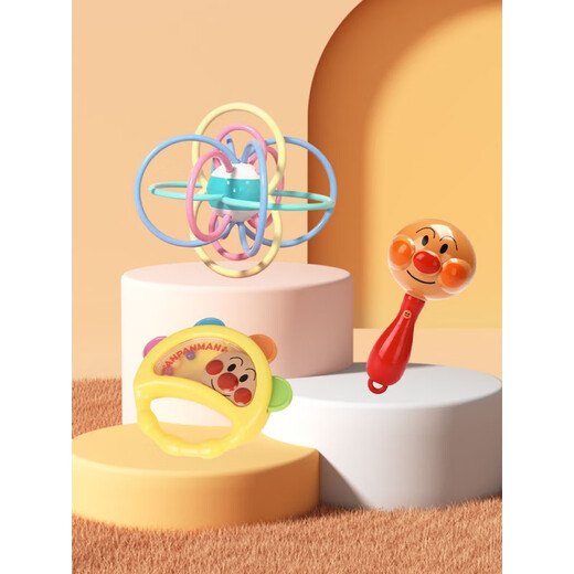 Le Yingqi Anpanman Rassel für Neugeborene, Sandhammer, Rassel, Komfortspielzeug, 0–6–12 Monate, Baby, Greifhand, schütteln, 1 Sandhammer