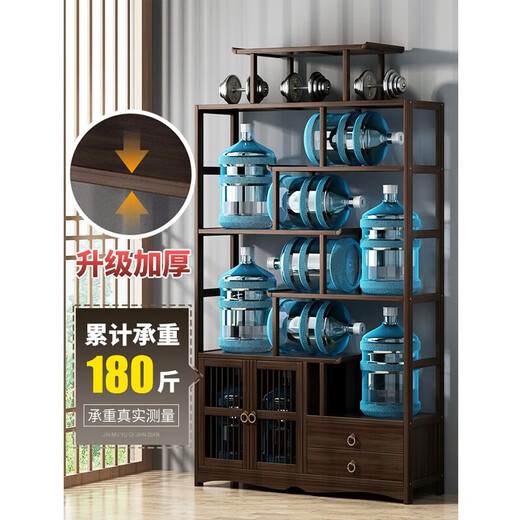 Xingchen Baibang New Chinese Style Duobao Pavilion Bogu Rack Tea Display Display Cabinet Living Room Antique Ornament Storage Rack Partition Shelf Six-Layer Classic 80cm Model Without Drawer Cabinet Door