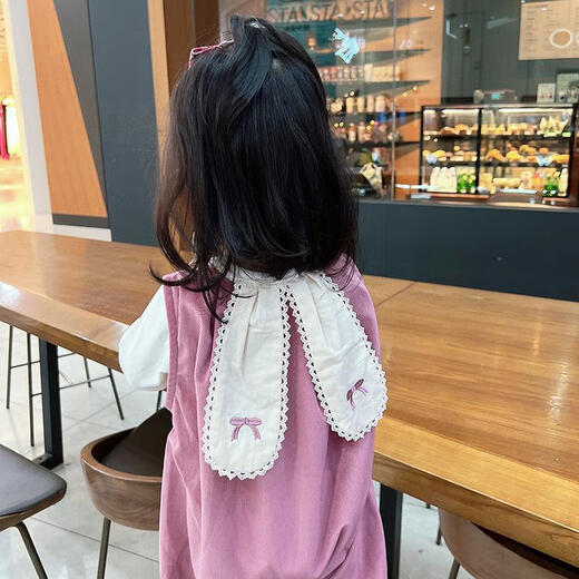 Disney (Disney) Girls Autumn Overalls Suit 2025 New Fashionable Children Autumn Baby Baby Fashionable Spring and Autumn Peach Pink Suit 90 cm