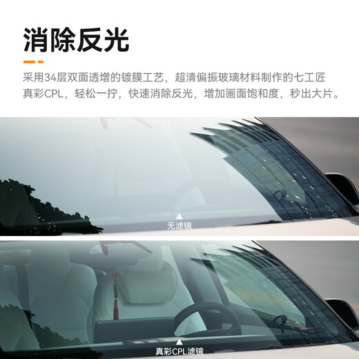 Seven Craftsmen true color version cpl polarizer 62mm filter TRUE COLOR restore original color polarizer eliminate reflection increase saturation landscape photography double-sided multi-layer coating