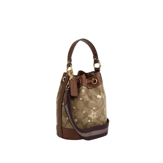
COACH Dempsey Drawstring Bucket Bag Women's Bucket Bag Handbag Crossbody Bag Hong Kong Warehouse Brown CN679-IMWD9
