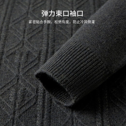 Shanshan Heavy Thick Cardigan Men's Autumn and Winter Skin Friendly Soft Waxy Inside Round Neck Pullover Casual Stretch Sweater