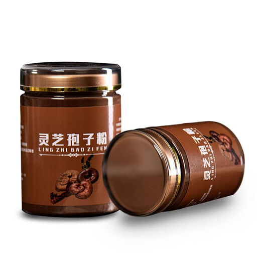 灵芝孢子粉长白山头道灵芝粉超细粉免疫力东北正宗椴木灵芝袍子粉 孢子粉 4瓶1000g