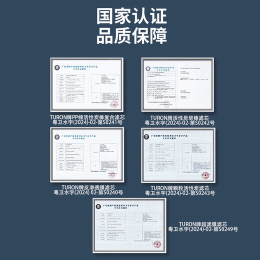 TURON沁园净水器KRL5006/5008通用3916/5006/6906/5873/5640RO膜5018过滤机器滤芯全套前置后置配件PGP 适用UR-S5846h/5876i滤芯 全套滤芯
