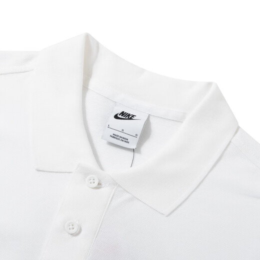 Nike (Nike) Polo à revers Pure de coton masculin Pure Coton Running Sportswear Men's Men's Casual à manches courtes à manches courtes et à manches à manches courtes décontractées FN3895-100-100 White L / 175 / 92A
