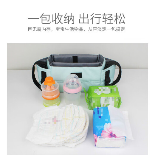 婴儿车挂包宝宝推车挂袋挂钩收纳储物袋子童车置物篮架遛娃神器 干邑灰(带挂钩)