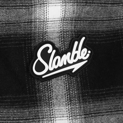 SLAMBLE spring new black and white plaid straight sweatpants for men and women, trendy loose and versatile casual sports trousers, black and white plaid L