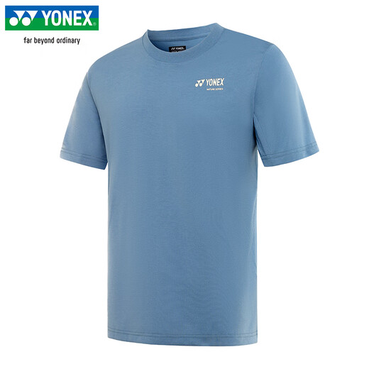 
YONEX2025 new Yonex badminton uniform quick-drying short-sleeved men and women T-shirts environmentally friendly series sports tops 16833 men's 16833CR mist blue XL
