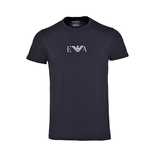 安普里奥·阿玛尼（Emporio Armani）夏季新款潮流休闲男短袖t恤打底衫2件套装111267 CC715 黑白L