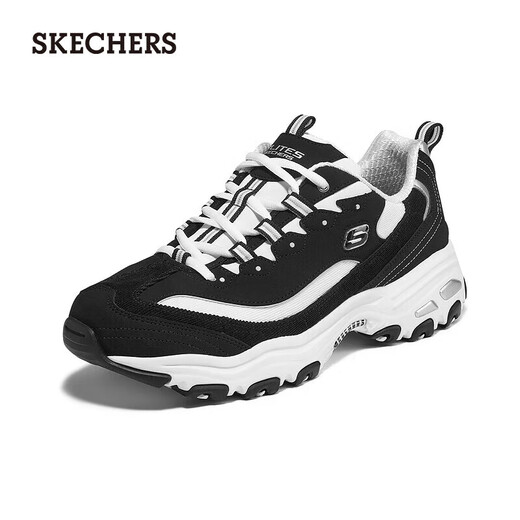 Skechers milk tea bear men's shoes thick-soled panda shoes increased breathability retro dad shoes casual sports shoes 237153