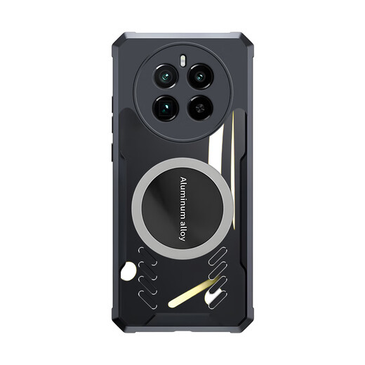 米尔拉酷 realme真我GT5 Pro手机壳RMX3888玻璃防摔全包保护套游戏散热硅胶石墨烯磨砂 真我GT5Pro【黑色】石墨烯散热壳+膜+散热器