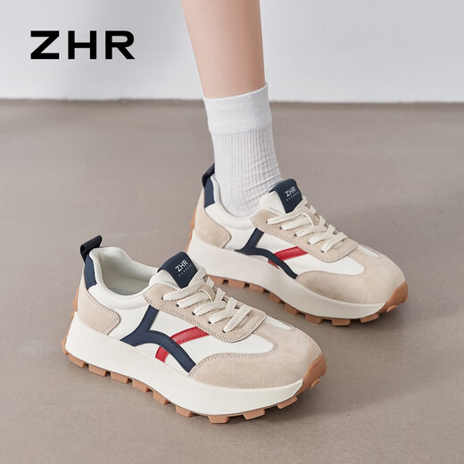 ZHR Casual Schuhe für Frauen im Herbst Retro Sport treiben dicke alleinige Schuhe für Frauen, um die Größe zu erhöhen und sie aussehen zu lassen, schäbige Schuhe für Frauen G686 Mailand 35