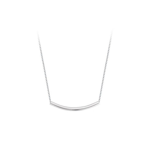 YaoYiZun Smile Sterling Silver Necklace Women's Birthday Gift for Wife Light Luxury Niche High-Level Valentine's Day Gift for Girlfriend S925 Silver Smile Necklace