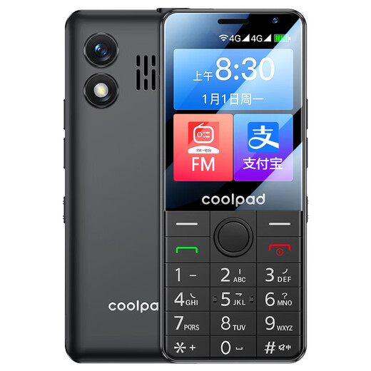 酷派（Coolpad）老年人手机2.8英寸触屏手写 全新学生无游戏防沉迷 安卓智能纯净版 32G大内存扫码支付K58 黑色