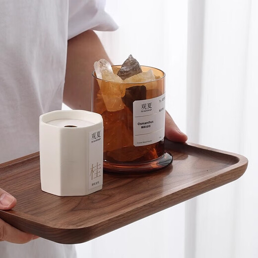 Millennium Lovewood black walnut solid wood portable tray with rounded corners, rectangular snacks, snacks, dried fruit tray, tea tray TP0262