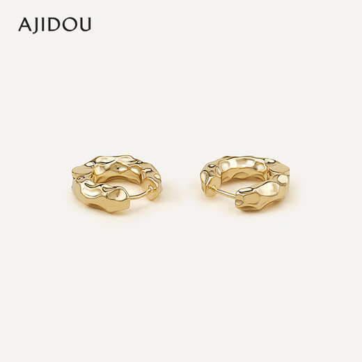 AJIDOU Ajidou earrings, metal textured earrings, European and American high-end earrings, niche light luxury birthday gifts, gold