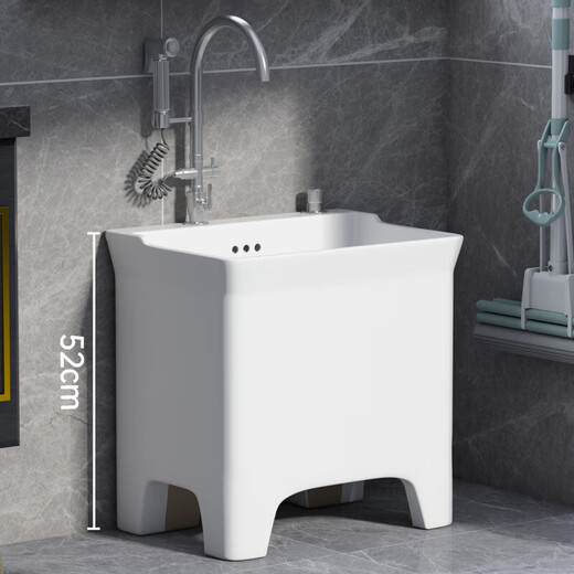 Duradia balcony mop pool ceramic mop pool wash floor mop pool trough bathroom floor-standing household high-foot mop basin YD-033A (45*20*45)