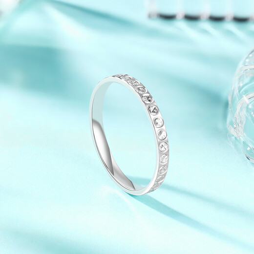 Liuguifu jewelry platinum ring women pt950 platinum imitation diamond ring birthday gift 2.20g 14 size circle