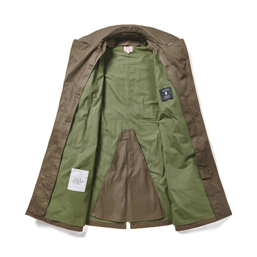 Children who are tired of playing trench coat + liner Okayama waterproof fabric Australian merino wool autumn and winter retro coat trench coat + liner set L