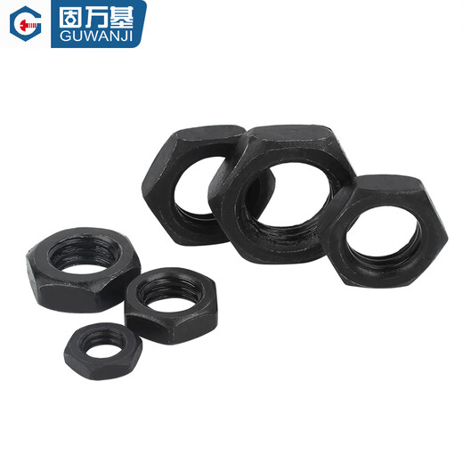 
Guwanji 8.8 high-strength thin hexagon nut GB6172 flat screw cap black fine tooth nut national standard GB6173 thin fine tooth M30x1.5 [2 pieces]